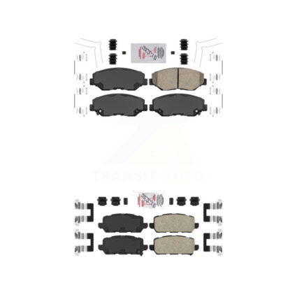 Front Rear Ceramic Disc Brake Pads Kit For 2016 Honda CR-Z KNF-100322
