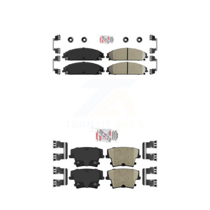 Front Rear Ceramic Disc Brake Pads Kit For Dodge Chrysler 300 Charger Challenger Magnum KNF-100329
