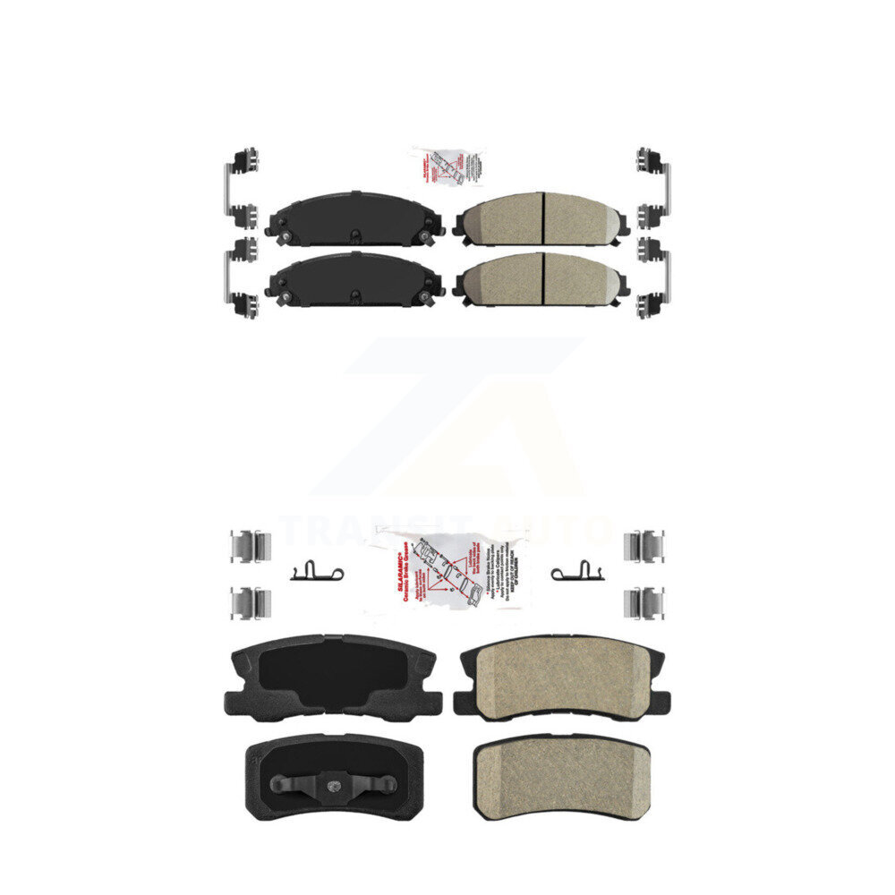 Front Rear Ceramic Disc Brake Pads Kit For 2008-2009 Dodge Caliber SRT-4 KNF-100332