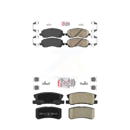 Front Rear Ceramic Disc Brake Pads Kit For Jeep Mitsubishi Patriot Lancer Compass Sebring KNF-100336