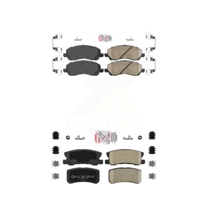 Front Rear Ceramic Disc Brake Pads Kit For Jeep Mitsubishi Patriot Lancer Compass Sebring KNF-100339
