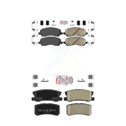 Front Rear Ceramic Disc Brake Pads Kit For Jeep Mitsubishi Patriot Lancer Compass Sebring KNF-100340