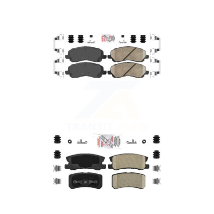 Front Rear Ceramic Disc Brake Pads Kit For Jeep Mitsubishi Patriot Lancer Compass Sebring KNF-100343
