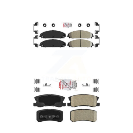 Front Rear Ceramic Disc Brake Pads Kit For 2008-2009 Dodge Caliber SRT-4 KNF-100344
