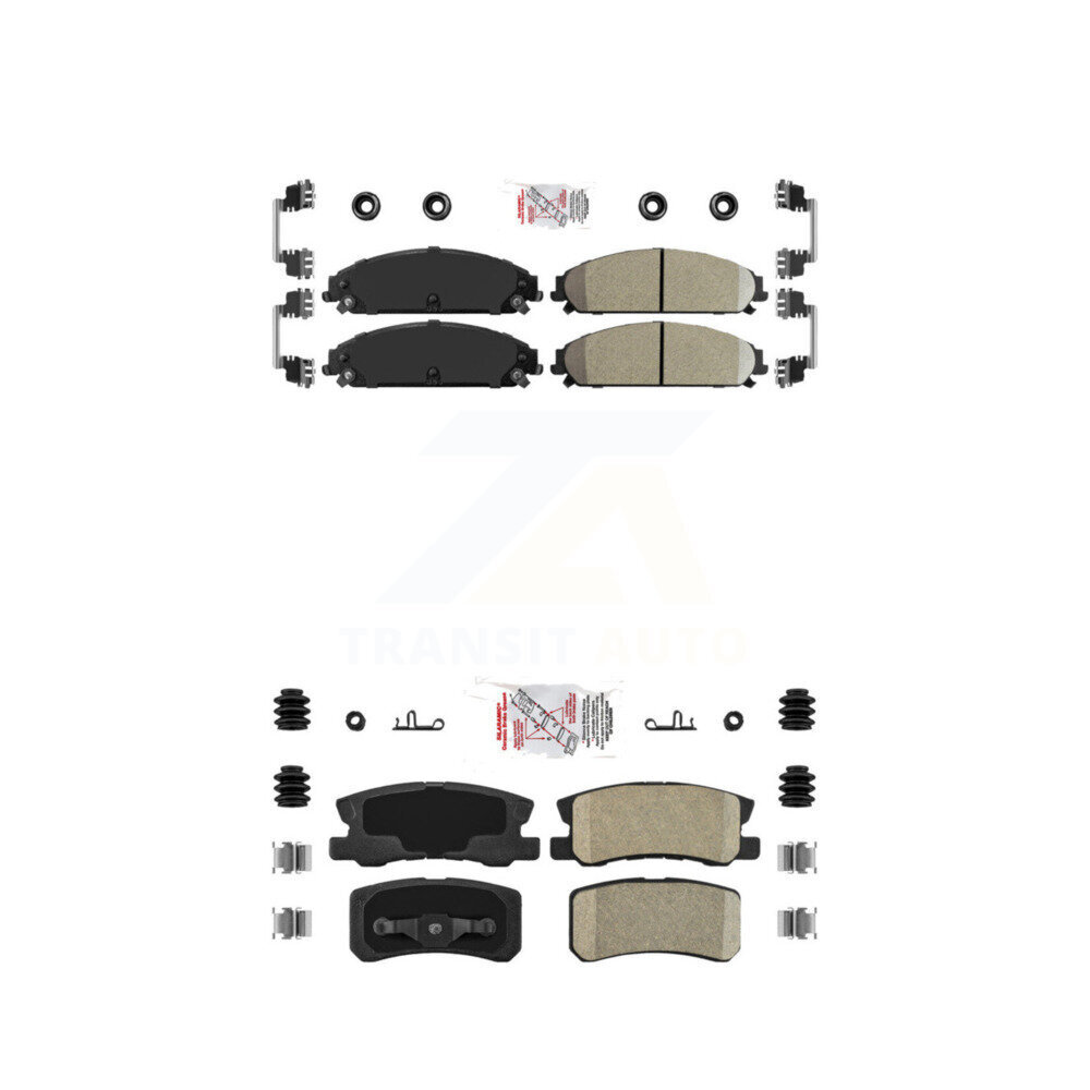 Front Rear Ceramic Disc Brake Pads Kit For 2008-2009 Dodge Caliber SRT-4 KNF-100347