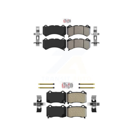 Front Rear Semi-Metallic Disc Brake Pads Kit For Dodge Charger Challenger Chevrolet CTS KNF-100356