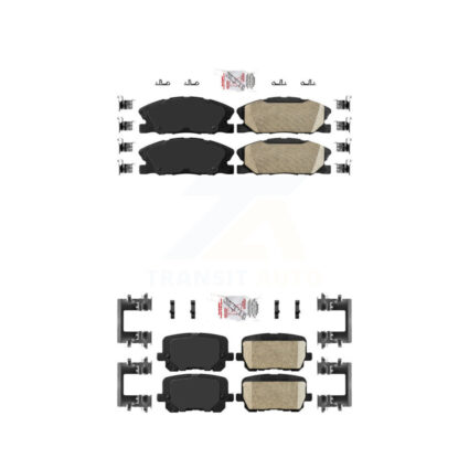 Front Rear Ceramic Disc Brake Pads Kit For Dodge Charger Pursuit with RWD KNF-100357