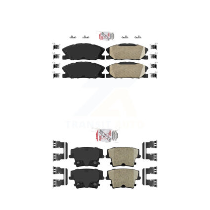 Front Rear Ceramic Disc Brake Pads Kit For 14-18 Dodge Charger Pursuit with RWD 5.7L 3.6L KNF-100360