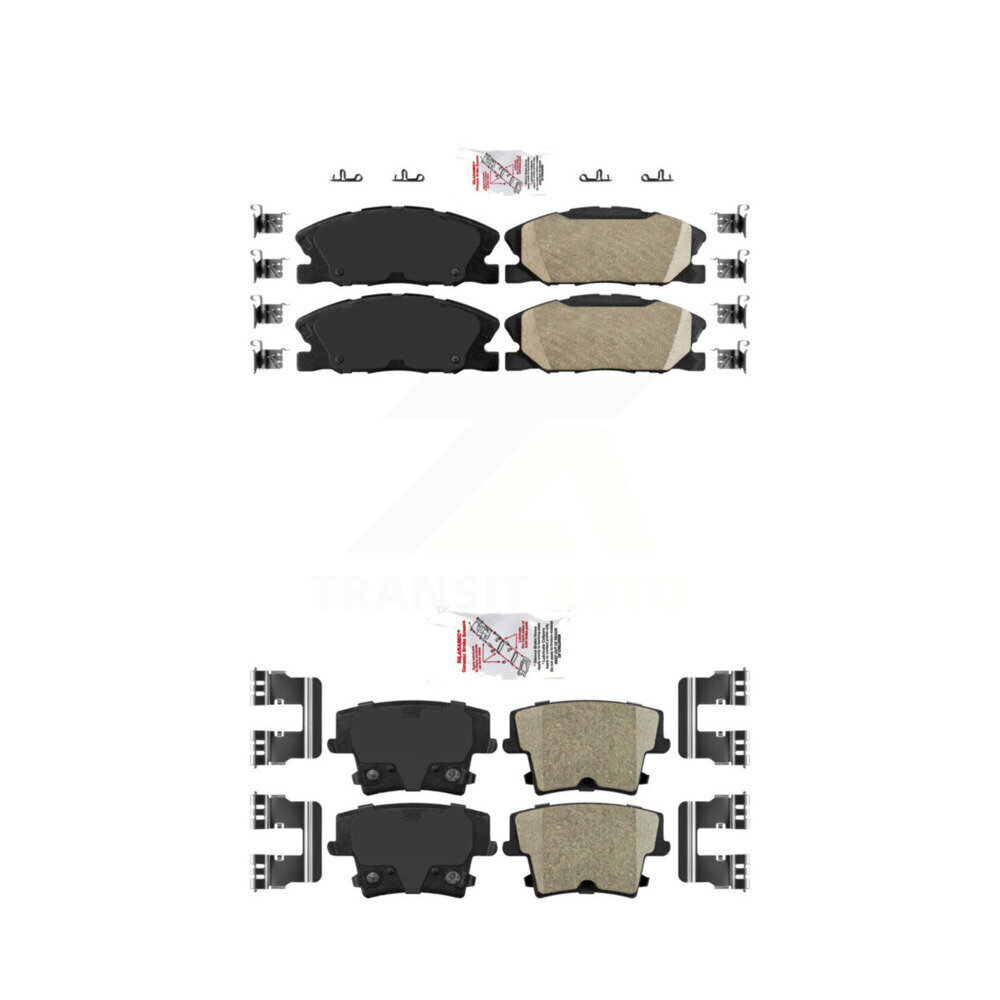 Front Rear Ceramic Disc Brake Pads Kit For 14-18 Dodge Charger Pursuit with RWD 5.7L 3.6L KNF-100360