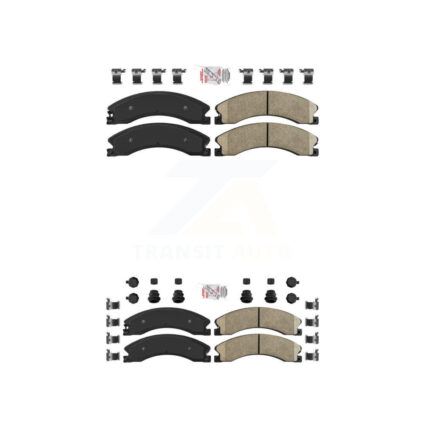 Front Rear Ceramic Disc Brake Pads Kit For GMC Chevrolet Sierra 2500 HD Silverado 3500 KNF-100366