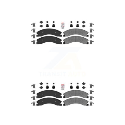 Front Rear Semi-Metallic Disc Brake Pads Kit For GMC Chevrolet Sierra 2500 HD Silverado KNF-100368