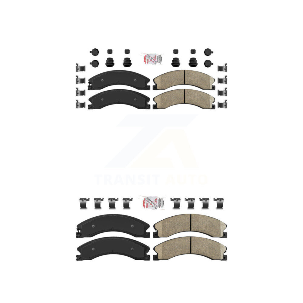 Front Rear Ceramic Disc Brake Pads Kit For GMC Chevrolet Sierra 2500 HD Silverado 3500 KNF-100370