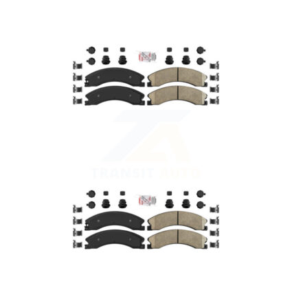 Front Rear Ceramic Disc Brake Pads Kit For GMC Chevrolet Sierra 2500 HD Silverado 3500 KNF-100372