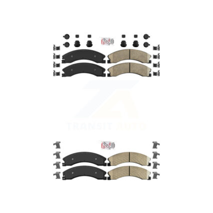 Front Rear Ceramic Disc Brake Pads Kit For Nissan NV2500 TITAN XD NV3500 NV1500 KNF-100383