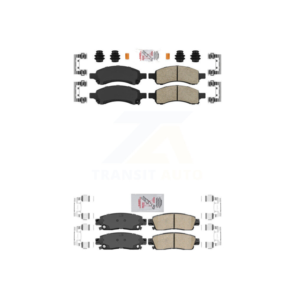 Front Rear Ceramic Disc Brake Pads Kit For Chevrolet Trailblazer GMC Envoy XL EXT Buick KNF-100392