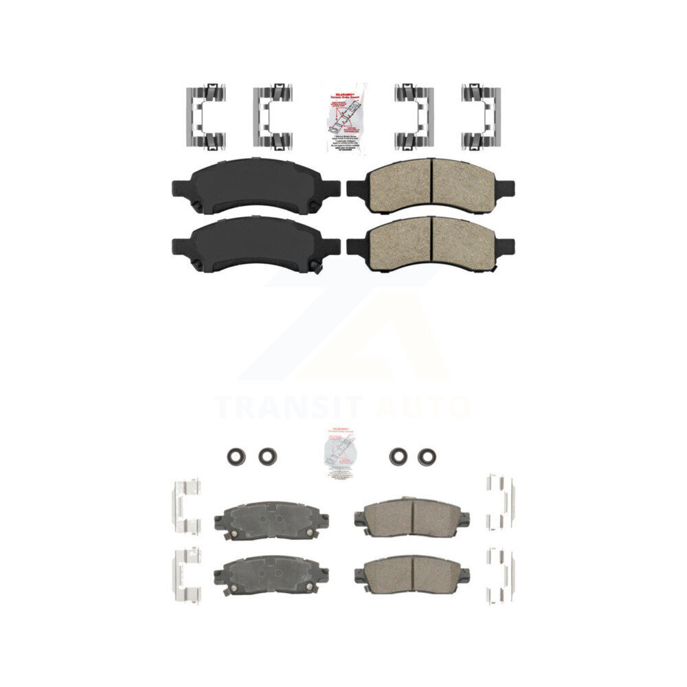Front Rear Ceramic Disc Brake Pads Kit For Chevrolet Trailblazer GMC Envoy XL EXT Buick KNF-100393