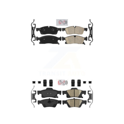 Front Rear Ceramic Disc Brake Pads Kit For Dodge Durango Jeep Grand Cherokee WK KNF-100395