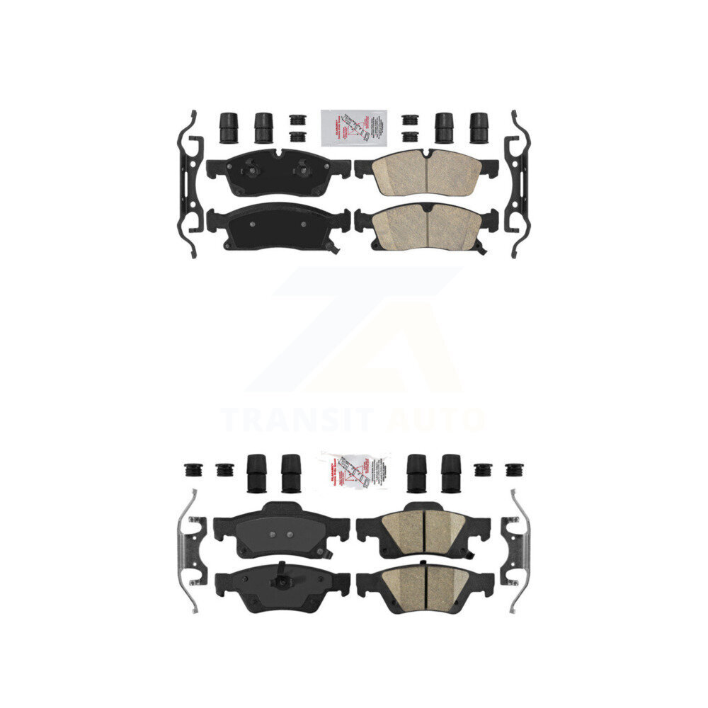 Front Rear Ceramic Disc Brake Pads Kit For Dodge Durango Jeep Grand Cherokee WK KNF-100397