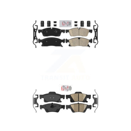 Front Rear Ceramic Disc Brake Pads Kit For Dodge Durango Jeep Grand Cherokee WK KNF-100398