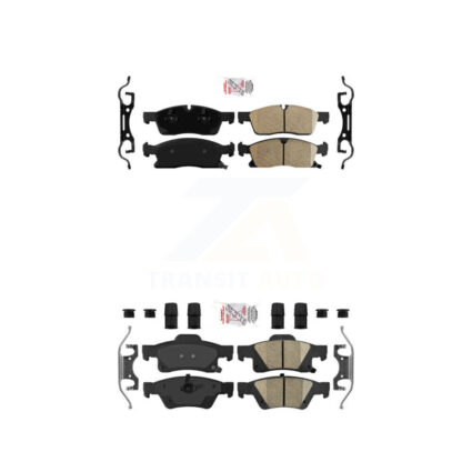 Front Rear Ceramic Disc Brake Pads Kit For Dodge Durango Jeep Grand Cherokee WK KNF-100399