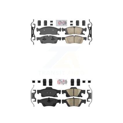 Front Rear Ceramic Disc Brake Pads Kit For Dodge Durango Jeep Grand Cherokee WK KNF-100401