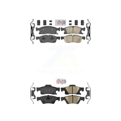 Front Rear Ceramic Disc Brake Pads Kit For Dodge Durango Jeep Grand Cherokee WK KNF-100402