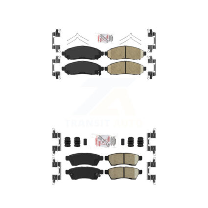 Front Rear Ceramic Disc Brake Pads Kit For Nissan Frontier Xterra Suzuki Equator KNF-100423