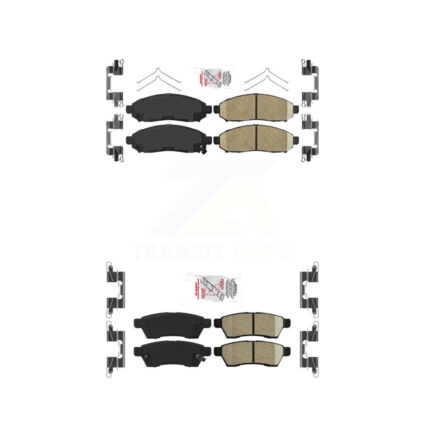 Front Rear Ceramic Disc Brake Pads Kit For Nissan Frontier Xterra Suzuki Equator KNF-100424