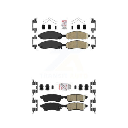 Front Rear Ceramic Disc Brake Pads Kit For Nissan Frontier Xterra Suzuki Equator KNF-100425