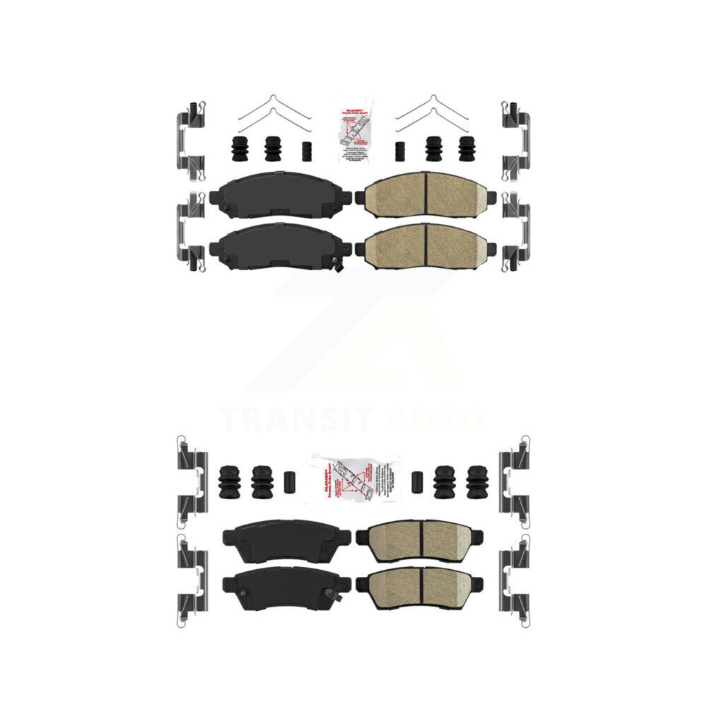 Front Rear Ceramic Disc Brake Pads Kit For Nissan Frontier Xterra Suzuki Equator KNF-100425