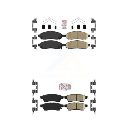 Front Rear Ceramic Disc Brake Pads Kit For Nissan Frontier Xterra Suzuki Equator KNF-100426