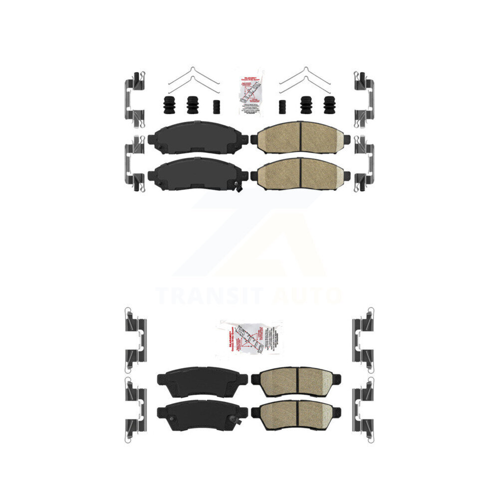Front Rear Ceramic Disc Brake Pads Kit For Nissan Frontier Xterra Suzuki Equator KNF-100426