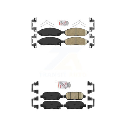 Front Rear Ceramic Disc Brake Pads Kit For Nissan LEAF KNF-100428