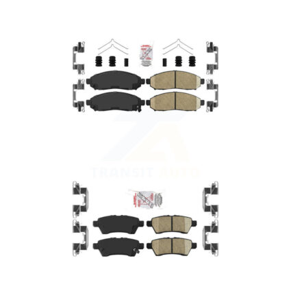 Front Rear Ceramic Disc Brake Pads Kit For Nissan Pathfinder Xterra KNF-100436