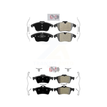Front Rear Semi-Metallic Disc Brake Pads Kit For Jaguar XF XK Vanden Plas S-Type XJ8 S40 KNF-100444