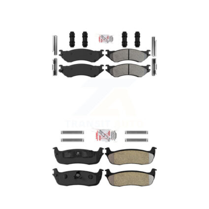 Front Rear Semi-Metallic Disc Brake Pads Kit For Ford F-150 F-250 HD Expedition Heritage KNF-100460
