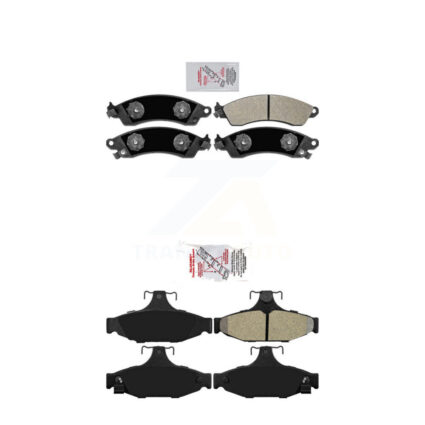 Front Rear Semi-Metallic Disc Brake Pads Kit For Chevrolet Corvette Camaro Pontiac KNF-100481