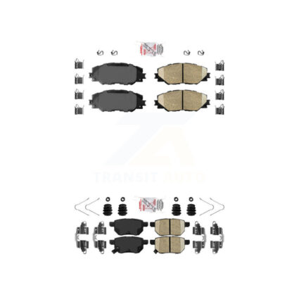 Front Rear Ceramic Disc Brake Pads Kit For Toyota Matrix Pontiac Vibe Scion Corolla iM tC KNF-100498