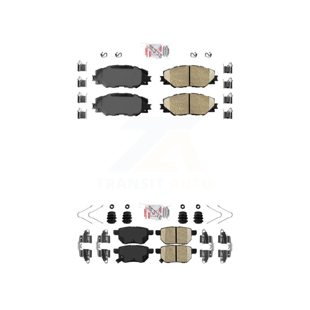 Front Rear Ceramic Disc Brake Pads Kit For Toyota Matrix Pontiac Vibe Scion Corolla iM tC KNF-100498