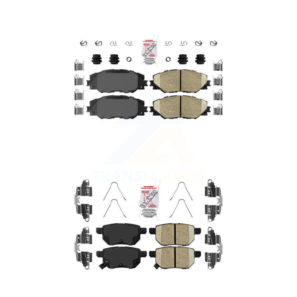 Front Rear Ceramic Disc Brake Pads Kit For Toyota Matrix Pontiac Vibe Scion Corolla iM tC KNF-100501
