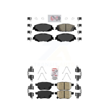 Front Rear Ceramic Disc Brake Pads Kit For Toyota Corolla Prius Prime KNF-100508