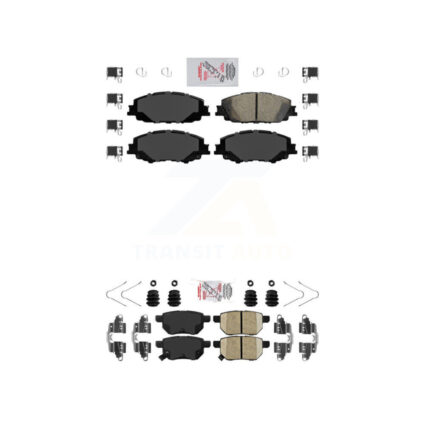 Front Rear Ceramic Disc Brake Pads Kit For Toyota Corolla Prius Prime KNF-100509