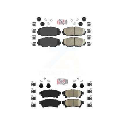 Front Rear Ceramic Disc Brake Pads Kit For 2012-2018 Toyota Prius V KNF-100511