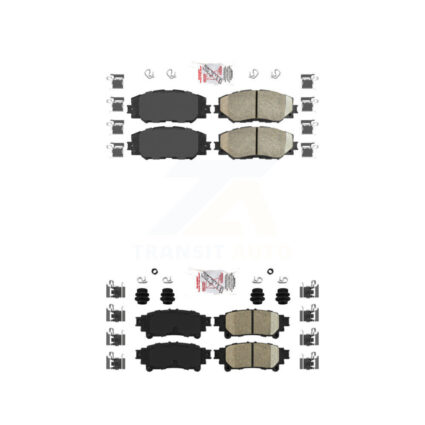 Front Rear Ceramic Disc Brake Pads Kit For 2012-2018 Toyota Prius V KNF-100513