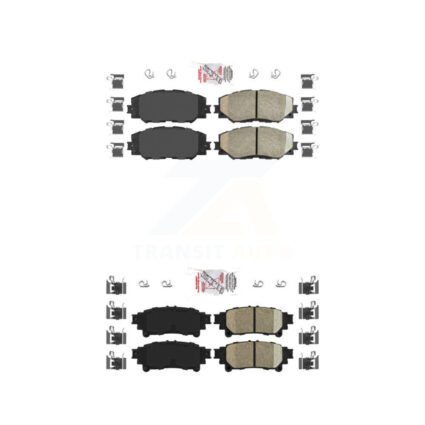 Front Rear Ceramic Disc Brake Pads Kit For 2012-2018 Toyota Prius V KNF-100514