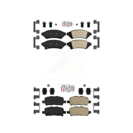 Front Rear Ceramic Disc Brake Pads Kit For Buick LaCrosse Pontiac Grand Prix Allure KNF-100521