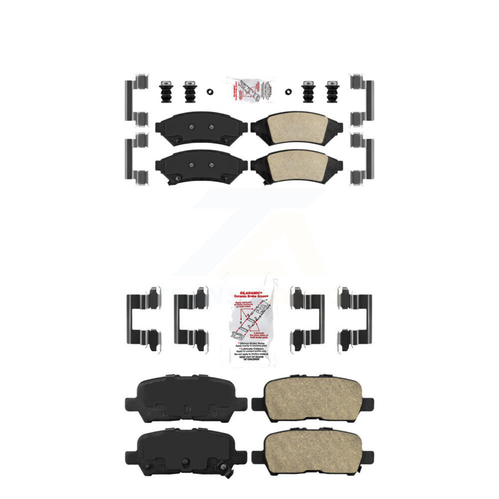 Front Rear Ceramic Disc Brake Pads Kit For Buick LaCrosse Pontiac Grand Prix Allure KNF-100522