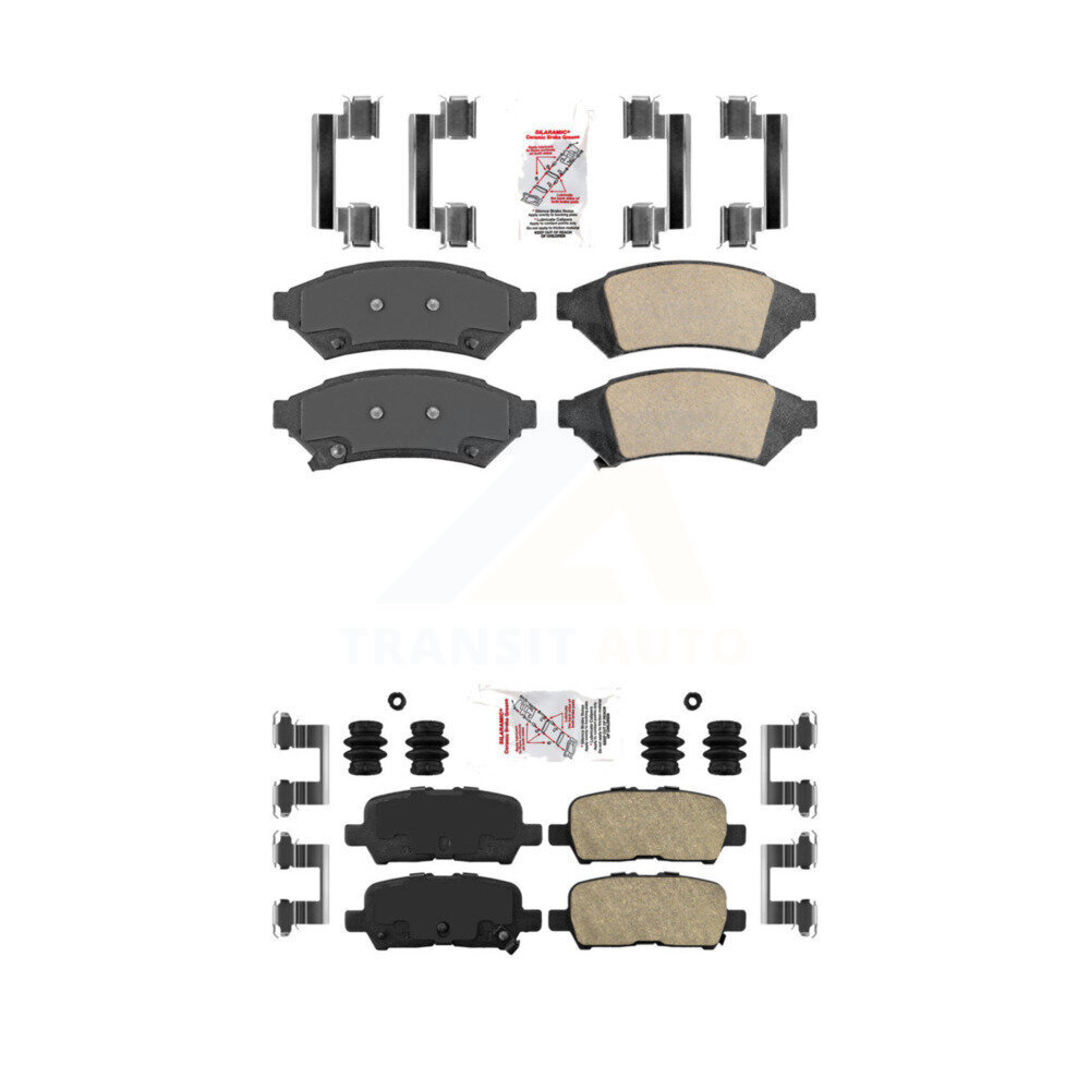Front Rear Ceramic Disc Brake Pads Kit For Buick LaCrosse Pontiac Grand Prix Allure KNF-100523