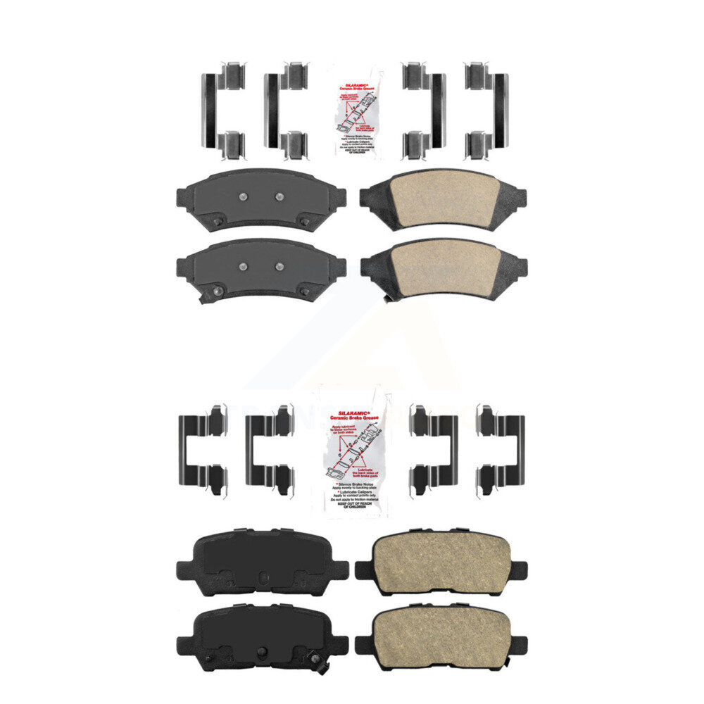 Front Rear Ceramic Disc Brake Pads Kit For Buick LaCrosse Pontiac Grand Prix Allure KNF-100524