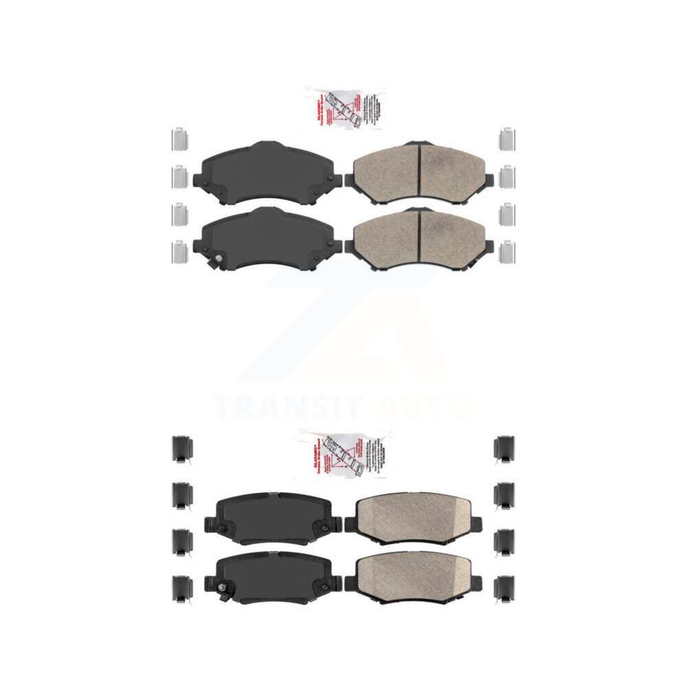 Front Rear Ceramic Disc Brake Pads Kit For Jeep Wrangler Liberty JK Dodge Nitro KNF-100533